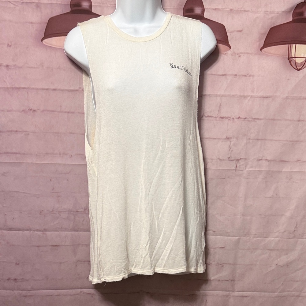 Spiritual Gangster Cream Tank Top